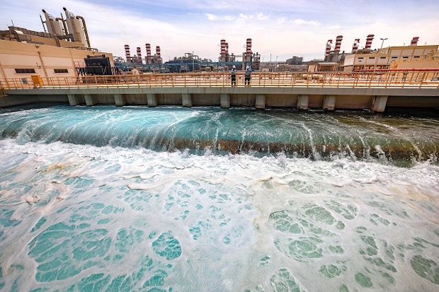 &nbsp;Ras al-Khair desalination plant along the Gulf coast in eastern Saudi Arabia. Credit:&nbsp;FAYEZ NURELDINE/AFP via Getty Images